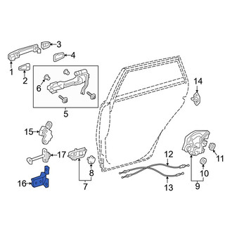Toyota OE - Rear Left Lower Door Hinge