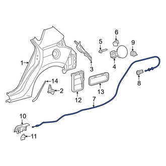 Toyota OE - Rear Fuel Filler Door Release Cable