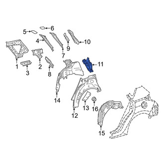 Toyota OE - Rear Left Lower Inner Quarter Panel