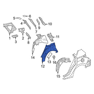 Toyota OE - Rear Left Outer Wheel Housing Side Panel