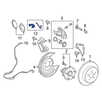 Toyota OE - Rear Disc Brake Hardware Kit