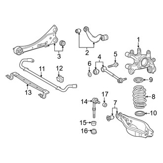 Toyota OE - Rear Suspension - Stabilizer Bar & Components