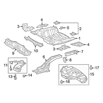 Toyota OE - Rear Body & Floor - Floor & Rails