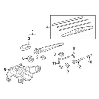 Toyota OE - Lift Gate - Wiper & Washer Components