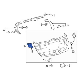 Toyota OE - Left Tailgate Gap Cover