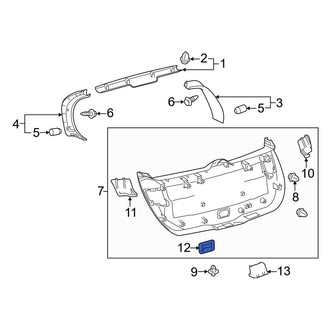 Toyota OE - Center Tailgate Gap Cover