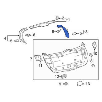 Toyota OE - Rear Right Upper Liftgate Trim