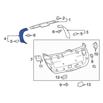 Toyota OE - Rear Left Upper Liftgate Trim