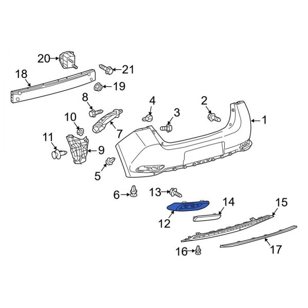 Bumper Cover Spacer Panel