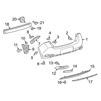 Toyota OE - Rear Bumper - Bumper & Components