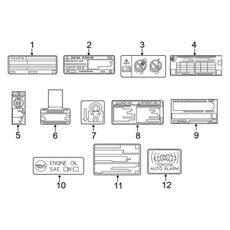 Toyota OE - Information Labels - Labels (Hatchback)