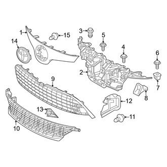 Toyota OE - Front Bumper & Grille - Grille & Components (Hatchback)