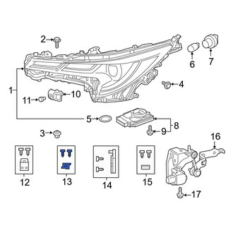 Toyota OE - Right Upper Inner Headlight Bracket