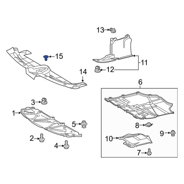 Radiator Support Access Cover Clip