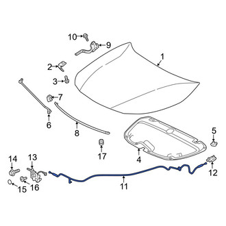Toyota OE - Front Hood Release Cable