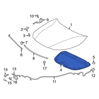 Toyota OE - Front Hood Insulation Pad