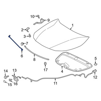 Toyota OE - Front Hood & Trunk Prop Rod