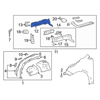 Toyota OE - Front Left Outer Frame Side Member