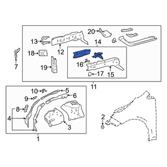 Toyota OE - Front Left Inner Frame Side Member