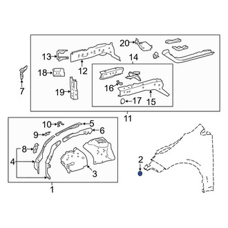 Toyota OE - Fender Apron Insulator