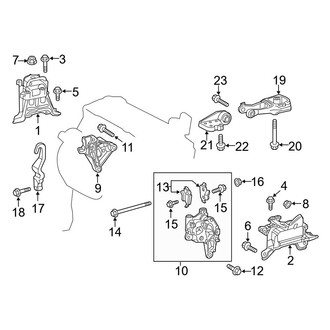 Toyota OE - Engine / Transaxle - Engine & Transmission Mounting (Hatchback Standard Tr)