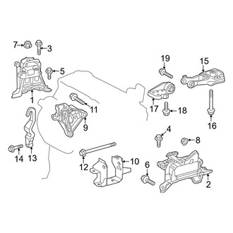 Toyota OE - Engine / Transaxle - Engine & Transmission Mounting (Hatchback Automatic CVT Tr)
