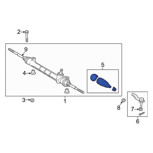 Rack and Pinion Bellows