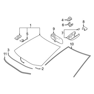 Toyota OE - Windshield - Glass (Hatchback)