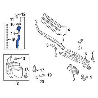 Toyota OE - Front Washer Fluid Reservoir Filler Pipe
