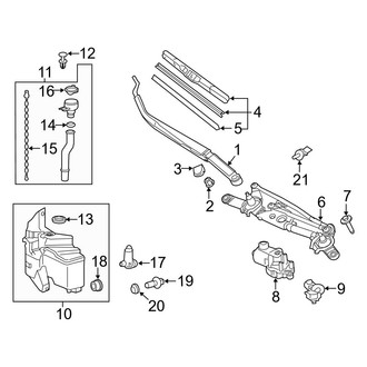 Toyota OE - Windshield - Wiper & Washer Components (Hatchback)