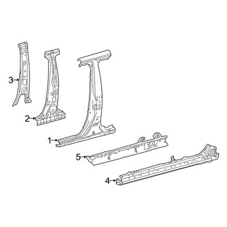 Toyota OE - Pillars, Rocker & Floor - Center Pillar & Rocker (Hatchback)