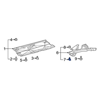 Toyota OE - Outer Floor Pan Splash Shield Clip