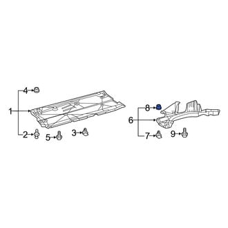 Toyota OE - Floor Pan Splash Shield Clip