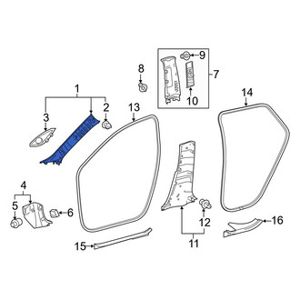 Toyota OE - Left Body A-Pillar Trim Panel