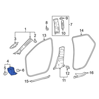 Toyota OE - Left Kick Panel Trim