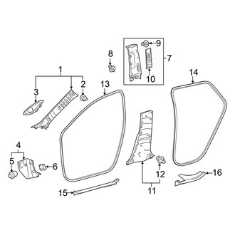 Toyota OE - Pillars, Rocker & Floor - Interior Trim (Hatchback)