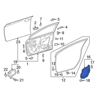 Toyota OE - Front Left Door Water Deflector