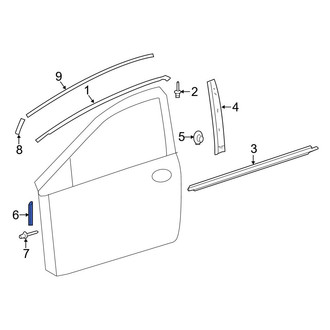 Toyota OE - Front Left Lower Door Reveal Molding