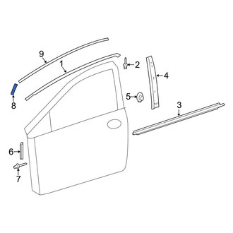 Toyota OE - Front Left Lower Black Out Tape