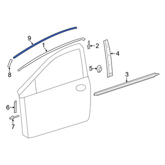 Toyota OE - Front Right Upper Black Out Tape