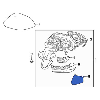 Toyota OE - Front Right Outer Door Mirror Cover