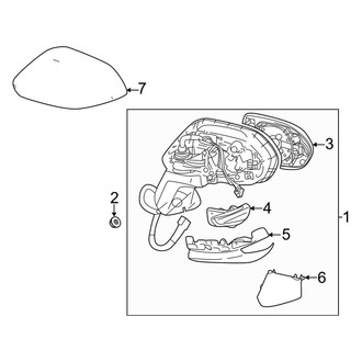 Toyota OE - Front Door - Outside Mirrors (Hatchback)