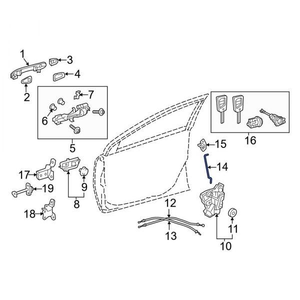 Door Lock Operating Rod