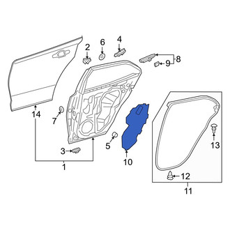 Toyota OE - Rear Right Door Water Deflector