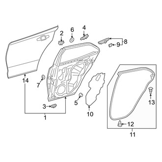 Toyota OE - Rear Door - Door & Components (Hatchback)