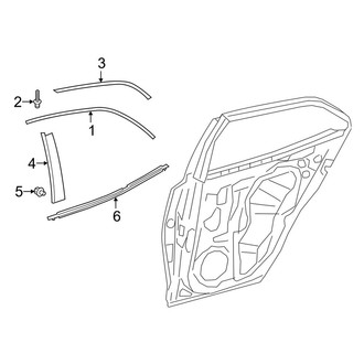 Toyota OE - Rear Door - Exterior Trim (Hatchback)