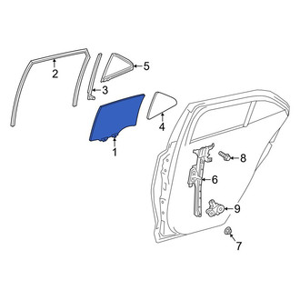 Toyota OE - Rear Right Door Glass