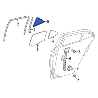 Toyota OE - Rear Right Vent Window Weatherstrip
