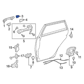 Toyota OE - Rear Outer Exterior Door Handle Cover