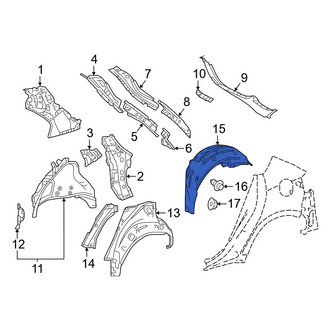 Toyota OE - Rear Left Quarter Panel Splash Shield